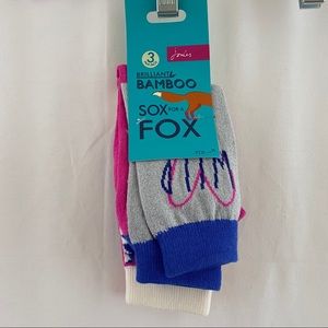 Joules USA 3-pack girls socks NWT S1-4 junior